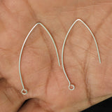 92.5 Sterling Silver Large Earwire 42x28mm