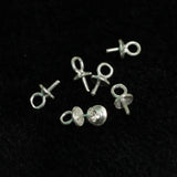92.5 Sterling Silver Bail with Little Pin and Loop 4mm