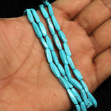2 Strings Semiprecious Howlite Beads 13x4mm
