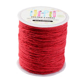 2mm Colored Jute Cord Twine for Jewelry Making Red