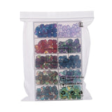 Transparent Crackle Acrylic Two Tone Faceted Beads Kit Mixed Color
