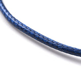 10 Pcs, 45x0.2cm Waxed Cord Necklace Dori Blue