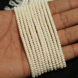 4mm, Swarovski Beads String Off White