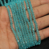 4mm Crystal Faceted Rondelle Beads Sky Blue