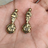 4 Pcs 34x12 mm German Silver Lord Ganesha Kolhapuri beads Golden