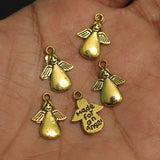 16X12mm German Silver Angel Golden Charms