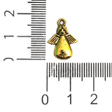 16X12mm German Silver Angel Golden Charms