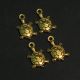 10X18mm German Silver Tortoise Charms Golden