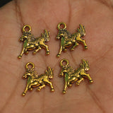 15X13mm German Silver Horse Golden Charms