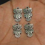 19X11mm German Silver Owl Charms