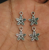 10X12mm German Silver Flower Charms