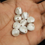 50 Pcs 11mm Millefiori Round Beads White