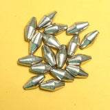 20 Pcs  20x10mm German Silver Dholki Beads