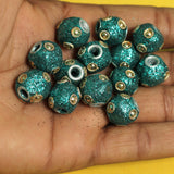20 Pcs. Lac RONDELLE Beads Teal 14mm