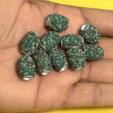 10 Pcs. Lac Oval Beads Multi Color 15x12mm
