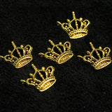10 Pcs, 22x19.5x4mm, Tibetan Crown Pendant Charms Antique Golden