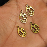 13x9mm German Silver Charms Golden