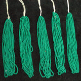 5 Bunch of Preciosa Seed Bead Strings Opaque Green