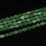 1 String 9x7mm Natural Green Aventurine Gemstone Oval Micro Faceted Monalisa Beads