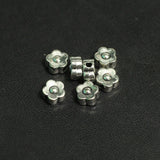 50 Pcs 6x3mm German Silver Flower Beads Side Hole