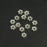 100 Pcs 6mm German Silver Chakri Beads