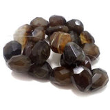 1 Sting, 19-28mm Tumble Faceted Onyx Stone Beads
