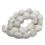 1 String, 17-22mm Tumble White King Onyx Stone Beads