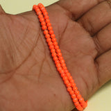 130+ Glass Round beads Orange  3 MM