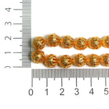 9mm Brass Round Golden Beads