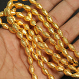 9x6mm Brass Oval Golden Beads