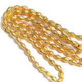 9x6mm Brass Oval Golden Beads