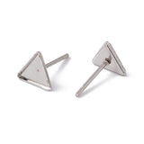 7x7mm, 304 Stainless Steel Stud Earring Posts, Triangle