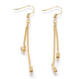 Brass Earring Hooks With Chains and Cup Pearl Bails Pin