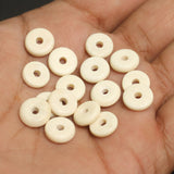 100 Pcs, 10mm Donut Bone Beads