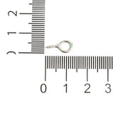 12x6mm Mini Screw Eye Pin Hooks Silver