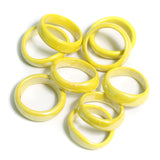 50 Pcs, Assorted Yellow Glass Finger Rings