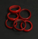 50 Pcs, Assorted Maroon Glass Finger Rings