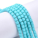 6mm Dark Turquoise Polymer Clay Bead 1 String