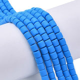 6mm Dodger Blue Polymer Clay Bead 1 String