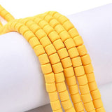 6mm Yellow Polymer Clay Bead 1 String