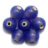 110+ Glass Round Beads Blue 8mm
