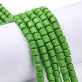 6mm Olive Drab Polymer Clay Bead 1 String