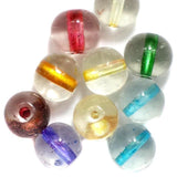 280+ Glass Round Beads Inside Color Assorted 8mm 200 Gm