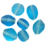 100+Pcs 8-18mm Assorted Plain Beads Frost Turquoise