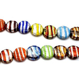 20+ Silver Foil Swirl round Beads Assorted 20mm