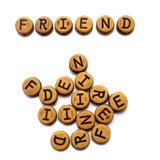 140+ Friend Alphabet Disc Beads 9mm