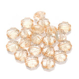 100 Gm Acrylic Crystal Faceted Octagon Beads Trans Orange 13x7 mm