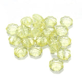 100 Gm Acrylic Crystal Faceted Octagon Beads Trans Light Yellow 13x7 mm