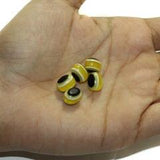 100 Pcs, 10x7mm Yellow Oval Acrylic Eye Beads
