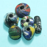 50 Assorted Antique Mosaic Glass Beads 25-12